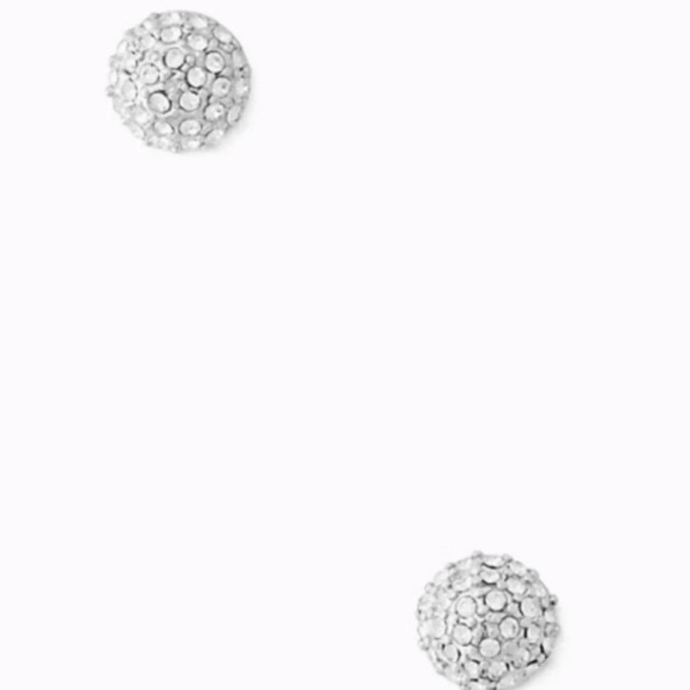 Kate Spade Night Lounge Silver Crystal Stud Earrings - new with tags (NWT)